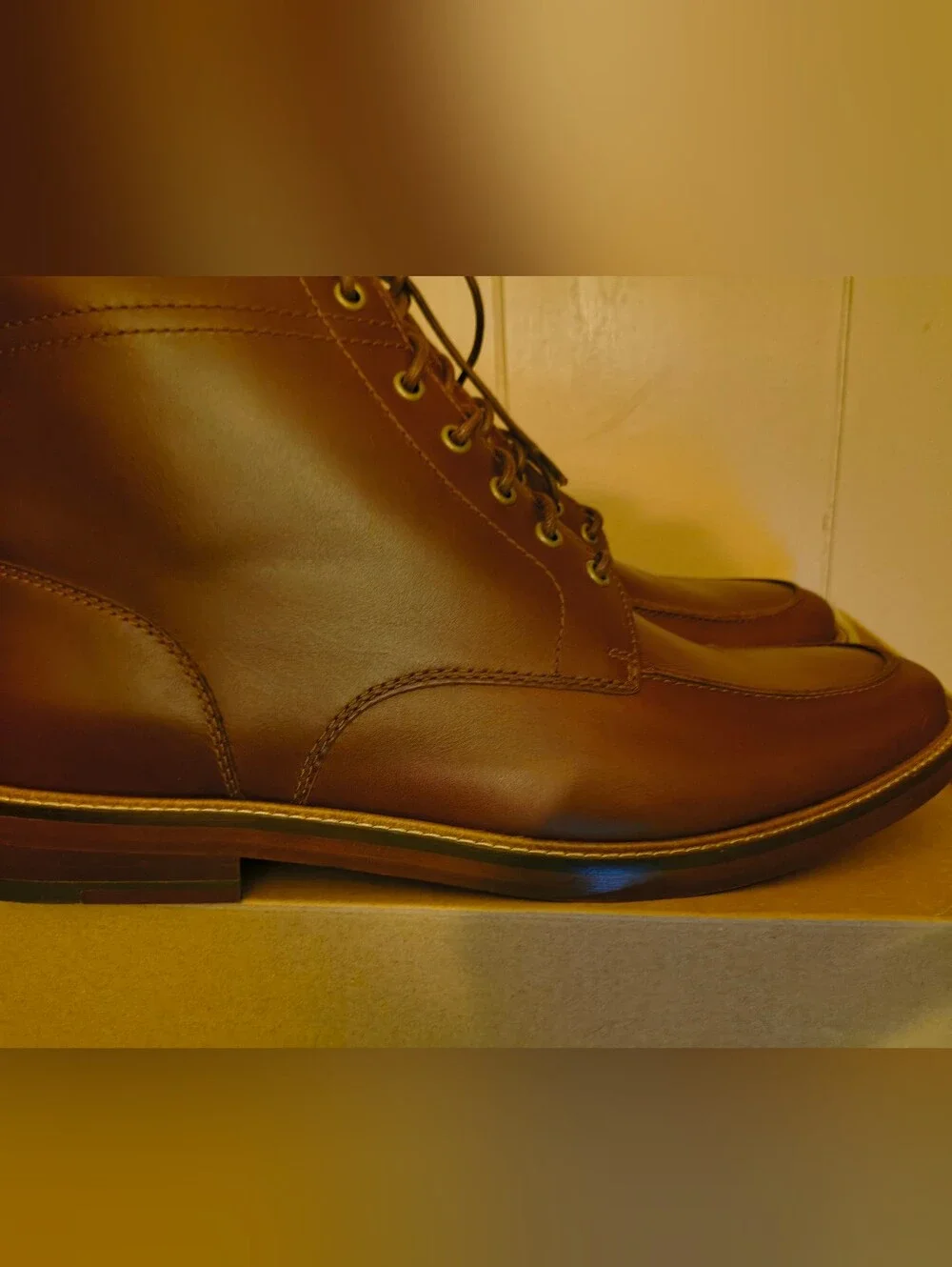 J. Crew Factory Copper Tan Leather Chukka Boots Size 13 D.